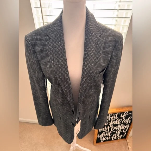 DUCHAMP CROSSHATCH PLAID KNIT SPORTCOAT Men’s NWT 36R